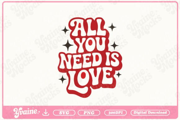 All You Need is Love SVG PNG Retro Review