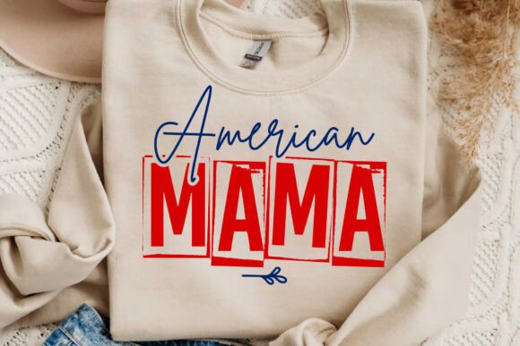 American Mama SVG PNG, Retro 4th of July