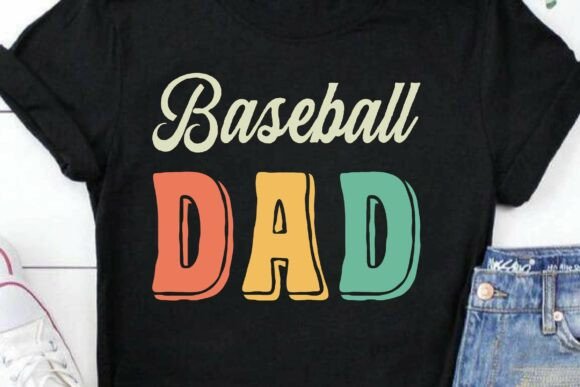 Baseball Dad SVG PNG, Retro Baseball Dad