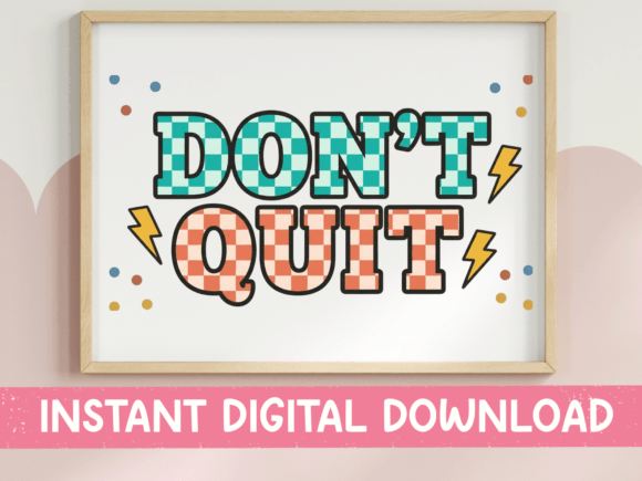 Don t Quit Retro Checker Bold SVG Review