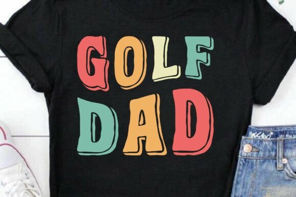 Golf Dad SVG PNG Review: Retro T-Shirt Design for Embroidery