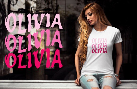 Olivia SVG PNG, Retro Wavy Text Design Review