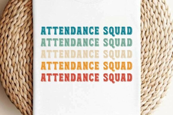 Retro Attendance Squad SVG PNG Design Review