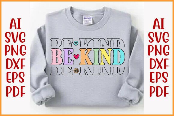Retro Be Kind Svg Png, Inspirational Svg