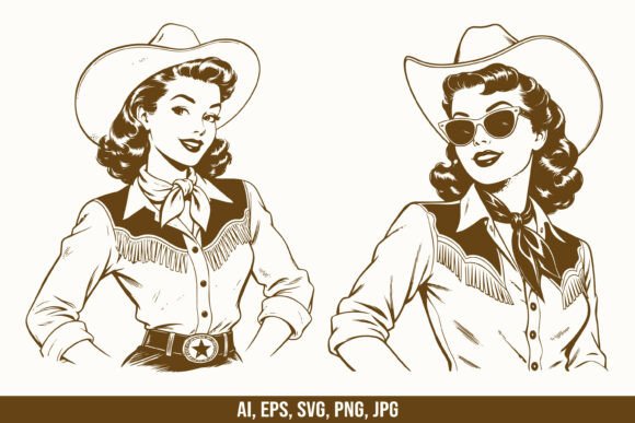 Retro Cowgirl Vector SVG Embroidery Review
