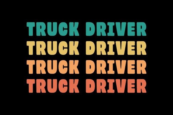 Retro Truck Driver Svg T-shirt Design Review