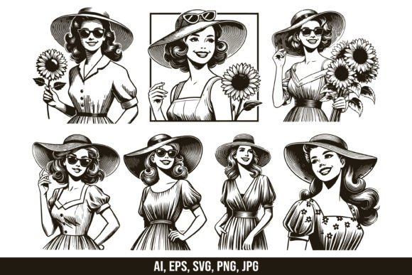 Vintage Retro Spring Women SVG Review
